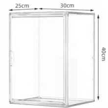 1pc Transparent Toy Figure Display Box, Cartoon Character Model Collection Storage Box, Dust-Proof Display Stand, Back To School - Transparent - View 14