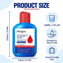 Hoegoa 120ml Selenium Disulfide Scalp Shampoo, Perawatan Rambut Pengontrol Minyak dan Pembersih Mendalam, Sampo Harian Ringan dan Segar untuk Memberikan Volume - Nourishing - View 9