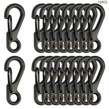 15pcs Mini Alloy Carabiners, Mini Spring Hooks Keychain, EDC Paracord Key Ring, Outdoor Hiking Fishing Camping Backpack Accessories - Question Mark Buckle - View 9