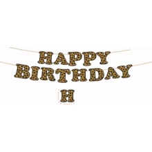 1 Set Leopard Print "Happy Birthday" Banner - Leopard Print Party Decorations, Birthday Banner And Party Supplies - Suitable For Birthday Parties, Leopard Print Theme Parties And Bachelorette Parties - One Size Fits All - View 9