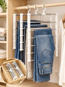 Multi-Layer Pants Rack-Space-Saving Foldable Design, Jeans,Leggings And Casual Pants;Easy To Assemble;Ideal Choice For Holiday Preparation And Seasonal Wardrobe Organization,Wardrobe Organisers Storage,Christmas - Multicolor - View 2