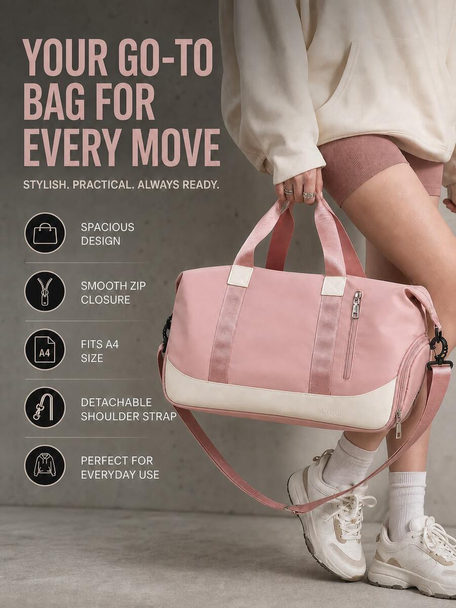 1pc Lightweight Large Capacity Travel Sports Bag, Suitable For Outdoor Sports And Travel. Durable And Sturdy, Multi-Functional Storage, Essential For Adventure Enthusiasts. Unisex, Ideal For Hiking, Trekking, Camping And Other Activities. - Multicolor - View 1