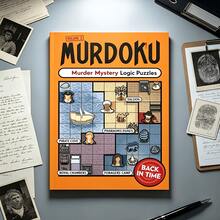 Murdoku, 22 Sudoku-Style Puzzle Games, Adult Reasoning Puzzle Book, Logic Puzzles, Adult Stress Relief Games, Party Games - Rectangle - View 1