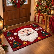 Karpet Panjang Motif Santa Claus 2D, Keset Lantai Rumah, Keset Pintu Masuk, Keset Dalam Ruangan, Keset Samping Tempat Tidur Kamar Tidur, Keset Dapur, Karpet Panjang Dapur, Cocok Untuk Ruang Tamu, Ruang Cuci, Kamar Mandi - MultiWarna - View 1