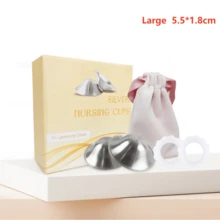 The Orginal Silver Nursing Cups – Silver Nipple Shields For Breastfeeding - Nipple Guards Protector For Breastfeeding - Nipple Shields For Newborn - White - View 8