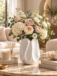 1pc Modern Decorative Vase, Sculptural Petal Design, Elegant Home Decor, Suitable For Roses, Eucalyptus, Reed Grass, Dried Flower Bouquets, Bookshelf And Desktop Arrangement, Home Decor, Room Decor, Autumn Home Decor, Office Decor, Classroom Decor, Gift - Multiple Styles - View 4