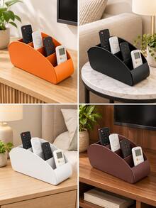 Modern Striped Remote Control Organizer Box - Remote Control Holder, Decorative Storage Item; Featuring Vertical Stripe Design, Easy Access; Suitable For Storing TV, Air Conditioner And Other Household Remote Controls; Combines Home Decor And Storage Function; Ideal For Dorm Storage, Desk Organization; Also Suitable For Halloween, Christmas And Wedding Occasions - View 5