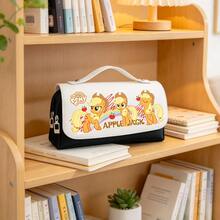 1pc My Little Pony Pencil Case Set, Ins Style Large Capacity Colorful Aesthetic Pencil Pouch, Cute Stationery Storage Bag, Pencil Box, Back To School Gift For Students And Teenagers - A - View 4