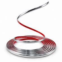 1pc 5m X 8mm PVC Self-Adhesive Ultra-Thin Decorative Trim Strip, Flexible Edge Line For Wall, Cabinet, Mirror, Furniture, Door Frame, Panel Indoor Decoration - C - View 14