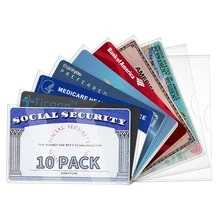 Medical Card Protector, Transparent PVC Waterproof Medical/Credit Card, Business/Social Security Card Protector - Transparent Vinyl Plastic Protector, Suitable For Insurance Card, Social Security Card, Metro Card, Driver's License Or Credit Card, Scratch-Resistant Transparent PVC ID Card, Social Security Card, Student ID, Bus Card, Medical Card Protector, Bohemian Style - Clear - View 6