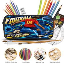 Football Player #19 Slogan Print 3 Pieces Set: Large Capacity Backpack + Crossbody Bag + Pencil Case, Adjustable Breathable Shoulder Straps, Classic Cartoon Sports Style Fan Game Day Commute Storage Set - Printed Bag - View 2