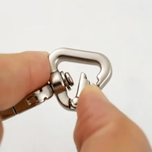 2pcs 360° Rotatable Dual-Head Triangle Spring Buckle | High-Quality Zinc Alloy, Polished Smooth, Exquisite Craftsmanship, Silver White, Universal Accessory For Phone, Clothing, Luggage And Hiking, Suitable For Various Rope Sizes, No Battery Required (Non-Load Bearing Buckle, Not For Climbing) - Multicolor - View 11