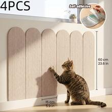 4PCS Cat Scratch Sticker Cat Scratch Board Cat Claw Grinder For Living Room Bedroom Sofa Wall Cat Gift, Let Cats Exercise Rest Scratch Play, Space-Saving Design For Indoor Cats, Pet , Beautiful Pet Accessory - Multicolor - View 18