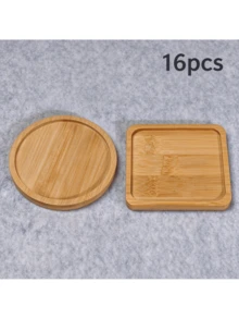 8pcs Wooden Coaster Set Handmade Blank Pads Succulent Plant Tray Set - Wooden Heat-Resistant Non-Slip Coasters, Mosaic Tile Base, Suitable For Coffee Table, Teacup, Vase Base, Multi-Functional Decoration, Kitchen, Placemat - Multicolor - View 21