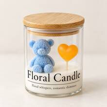 1pc Cute Bear Cup Scented Candle With Heart-Shaped Balloon Decoration – Perfect For Birthdays, Best Friends, Room Decor, And Holiday Gifts - Multicolor - View 8