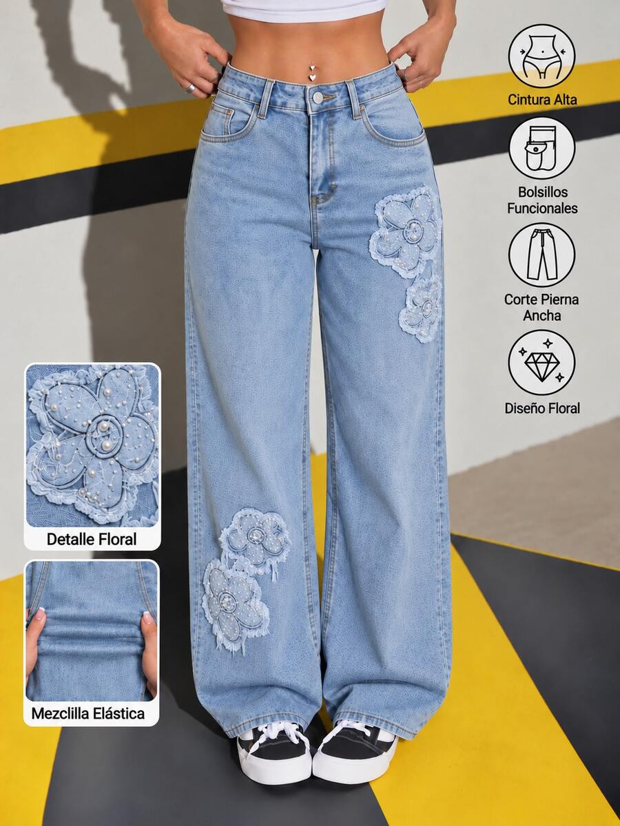 Women Jeans - Dusty Blue - View 1