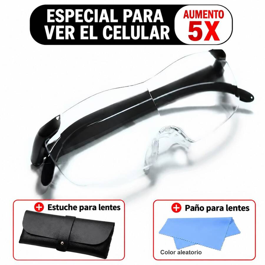 Men's Reading Glasses - Black - 5X Magnifying Reading Glasses - View 1