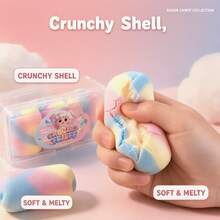 1 buah Mainan Crispy Pinch Music Rainbow Candy Crispy Crunch Macaron Simulation Chocolate Decompression Vent Pinch Artifact Toy - MultiWarna - View 6