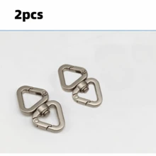 2pcs 360° Rotatable Dual-Head Triangle Spring Buckle | High-Quality Zinc Alloy, Polished Smooth, Exquisite Craftsmanship, Silver White, Universal Accessory For Phone, Clothing, Luggage And Hiking, Suitable For Various Rope Sizes, No Battery Required (Non-Load Bearing Buckle, Not For Climbing) - Multicolor - View 15