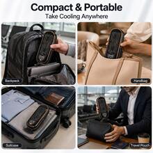2026 Upgraded Dual Motor Portable Fan, 5-Speed Adjustable, 720° Rotation, USB Rechargeable, 1200mAh, Ultra-Quiet <25dB, Suitable For Office, Travel, Camping, RV, Outdoor Cooling - Tower Fan - View 7