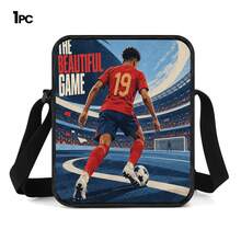 Poster Style #19 Player Print 3 Pieces Set Large Capacity Backpack + Crossbody Bag + Pencil Case, Adjustable Breathable Shoulder Straps, Classic Sports Style Fan Game Day Commute Storage Set - Printed Bag - View 12