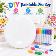 Bộ vẽ tranh DIY BSKT trống, vẽ graffiti thủ công trên PE không in kèm bút marker acrylic gốc nước 12 màu/24 màu, đồ thủ công handmade cho người lớn, ném ngoài trời - Nhiều màu - Xem 1