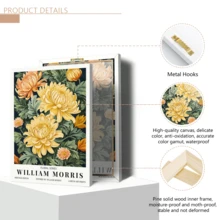 1pc William Morris Style Chrysanthemum Poster, Vintage Craft Style Wall Decor, Gallery Wall Decor (Frame Optional) - A - View 11