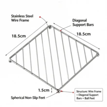 1/2/3pcs Stainless Steel Square Heat-Resistant Kitchen Table Mat, Coaster, Kitchen Utensil Tray, Thickened Pot Pad, Heat-Insulating Stand, Heat-Insulating Mat, Multi-Functional Home Steamer Rack, Anti-Scald Bowl And Plate Rack, Multi-Functional Kitchen Countertop Heat-Resistant Tray, Kitchen Gadget, Suitable For Hot Pot, Frying Pan, Kitchen Accessories, Restaurant Supplies - View 11