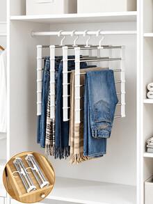 Multi-Layer Pants Rack-Space-Saving Foldable Design, Jeans,Leggings And Casual Pants;Easy To Assemble;Ideal Choice For Holiday Preparation And Seasonal Wardrobe Organization,Wardrobe Organisers Storage,Christmas - Multicolor - View 5