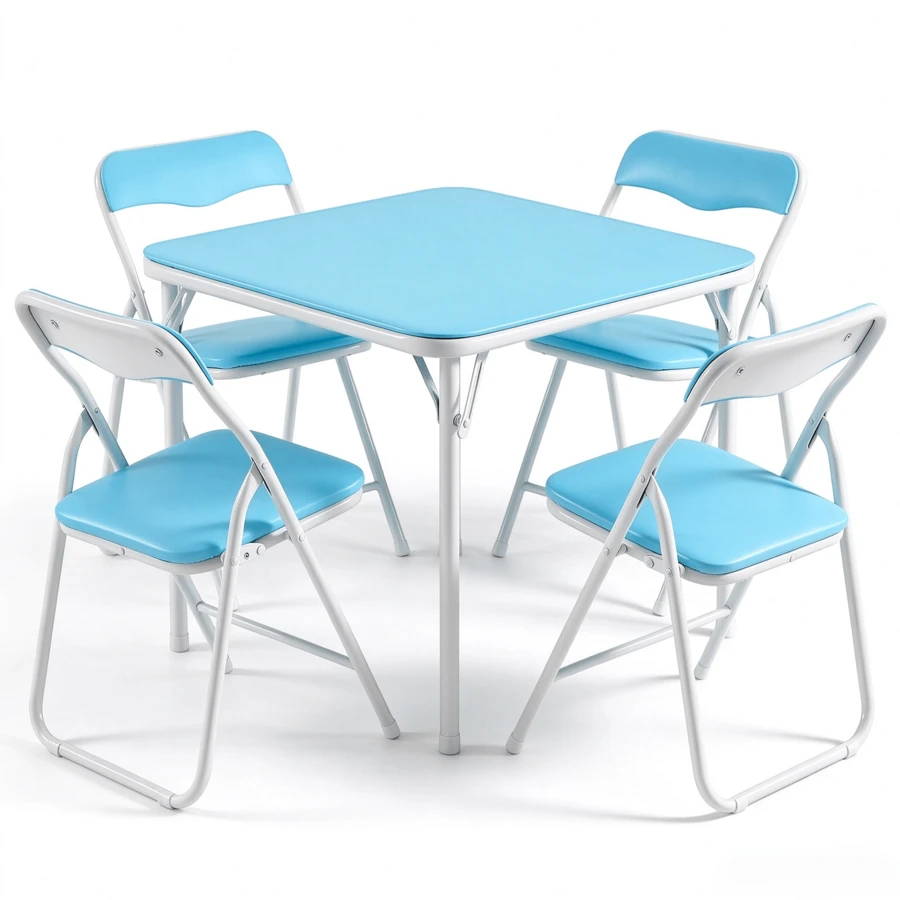 Folding Tables & Chairs - Blue - View 1