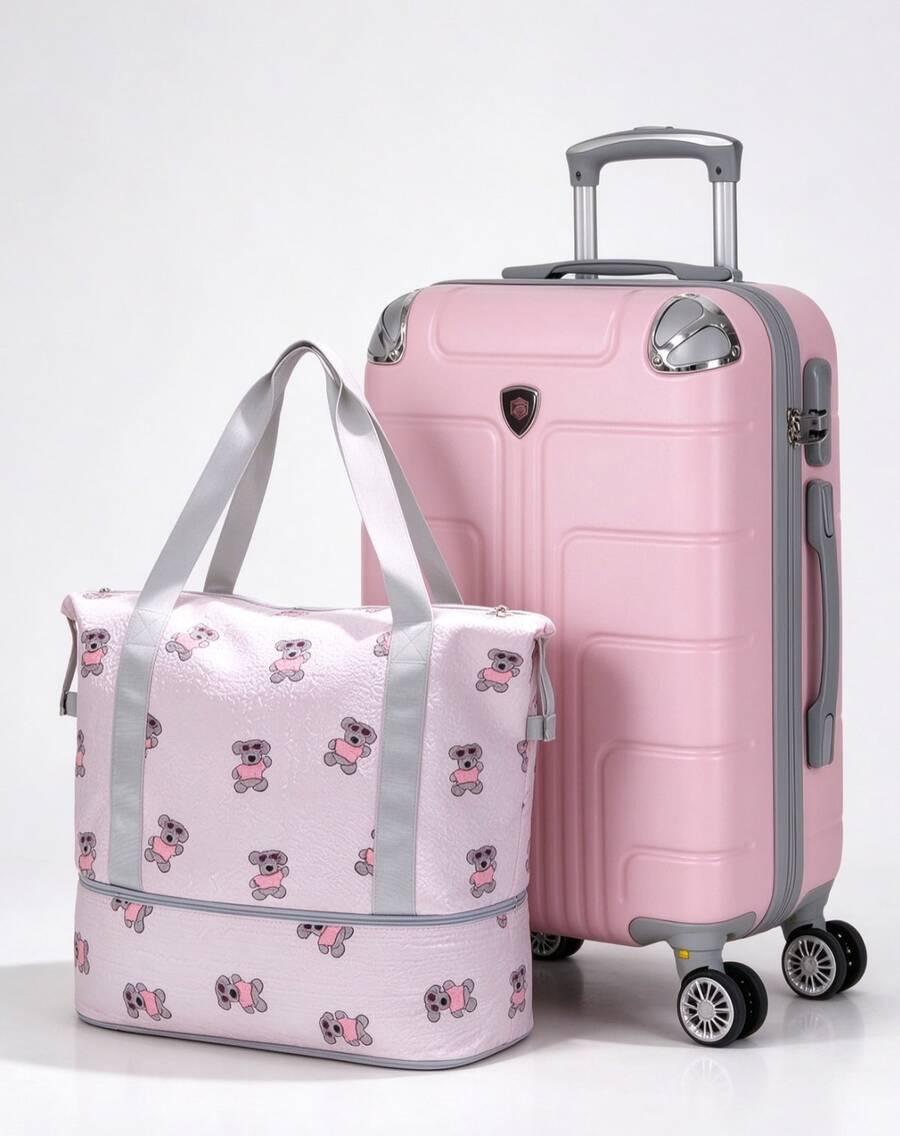 Luggage Sets - Coral Pink - View 1