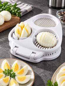 2pcs/1pc Multi-Function Fruit & Vegetable Slicer, With ABS Base, Stainless Steel Slicing Blades, Manual Egg & Fruit Cutter, Suitable For Kiwi, Strawberry, Banana, Egg, Salad And Breakfast Preparation Kitchen Food Prep Tool, Easy To Use And Clean - Multicolor - View 9