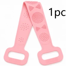 1/4pc Silicone Back Exfoliating Brush With Handle, Durable Material, Practical Design, Halloween Theme, Skin-Friendly Soft And Comfortable, Bath Accessory, Bathroom Supplies, Beauty Tool, Body Care, Cleaning, Shower Cap, Body Scrub - Multicolor - View 9
