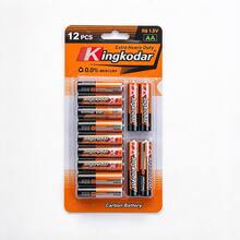 Batería Kingkodar AA R6 1.5V, 12 unidades por blíster, para control remoto, juguetes y linternas. - Blanco - Ver 3