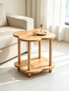 Multi-Style Side Table,Sofa Side Table, Small Coffee Table, 40*40*50cm, 3 Shapes Available, 2-Tier Storage End Table, Durable,Sturdy,Minimalist Nightstand For Living Room Bedroom Balcony, Space Saving Accent Table For Home Decor - Multicolor - View 3