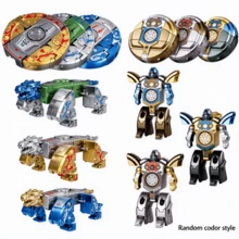 1pc Transformable Robot , 2-In-1 Shape Switching Hand Spinner, DIY Manual Deformation Toy, Desktop Decor & Party Favors, Ideal Birthday & Holiday Surprise Gift For Adults - Multicolor - View 2