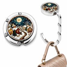 Multi-Purpose Foldable Handbag Hanger For Table, Portable Purse Hook With Christmas And Zodiac Sign Designs, Durable Metal Bag Holder For Desk, Restaurant, Cafe And Travel, Perfect Christmas Gift For Women, Great Stocking Stuffer For Her - Multicolor - View 23