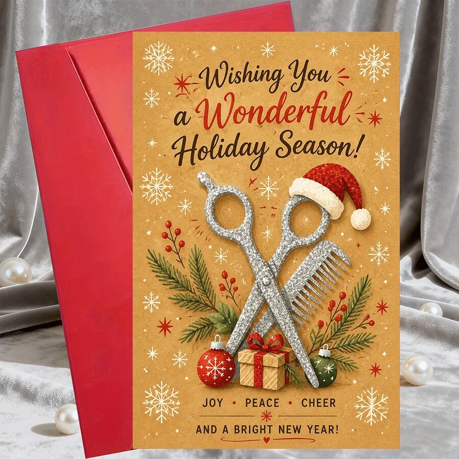 1/3 Sets Funny Christmas Office Greeting Card Humorous Pun Work Holiday Card For Colleagues, Coworkers, Work Team Office Christmas, Work Party, Holiday Gift - A - View 1