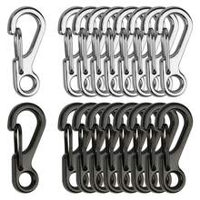 15pcs Mini Alloy Carabiners, Mini Spring Hooks Keychain, EDC Paracord Key Ring, Outdoor Hiking Fishing Camping Backpack Accessories - Question Mark Buckle - View 1