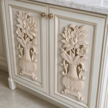 2pcs Solid Wood Carving Stickers, Woodworking Supplies, Home Decorations, Suitable For Cabinets, Doors And Windows, Furniture, Background Walls, Entrances, Offices And Other Decorations, Holiday Decorations, DIY Decorations. - Multicolor - View 7