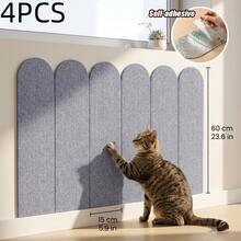 4PCS Cat Scratch Sticker Cat Scratch Board Cat Claw Grinder For Living Room Bedroom Sofa Wall Cat Gift, Let Cats Exercise Rest Scratch Play, Space-Saving Design For Indoor Cats, Pet , Beautiful Pet Accessory - Multicolor - View 2