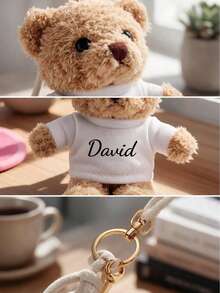 Customized Photo Teddy Bear, Personalized Plush Doll, Cute, Suitable As Birthday Or Christmas Gift For Children And Couples. - Multicolor - View 3