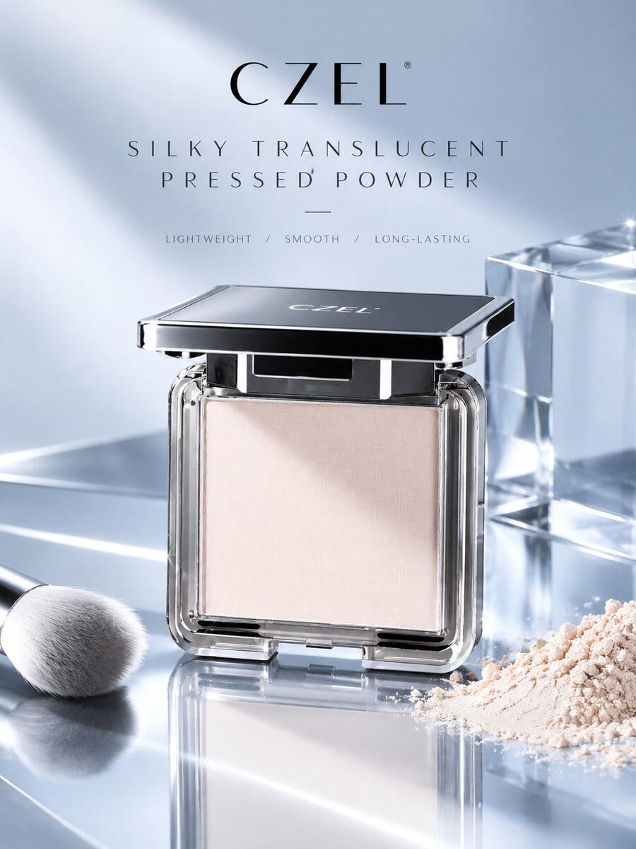CZEL Kuzhi Translucent Silk Setting Powder Compact, Touch-Up Loose Powder, Matte Powder, Non-Greasy, Long-Lasting, Fresh And Lightweight - 02#Natural Color - View 1