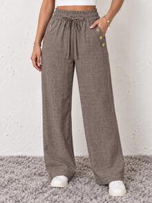Women Pants - Khaki - View 5