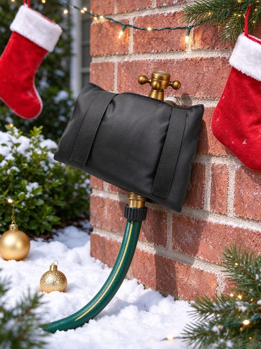 Thickened Faucet Anti-Freeze Insulation Cover, Outdoor Water Pipe Anti-Freeze & Dust Cover, Prevents Faucet Freezing, Winter Essential, Reusable, Easy To Remove, Suitable For Home, Garden, Kitchen And Various Outdoor Environments, Winter Necessity - Multi-color - View 1