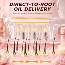 Transparent Scalp Hair Oil Applicator Comb, Visible Liquid Reservoir + Roller Metal Teeth Liquid Dispensing Comb, Suitable For Hair And Beard Care, Unisex Hands-Free Essential Oil Massage Comb, Hair Stuff Accessories Tools, Travel Essentials - Multicolor - View 7