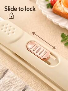 1pc Stainless Steel Multi-Function Food Tongs With Sliding Lock, Non-Slip Heat-Resistant Handle, Slotted Spatula And Turner, Suitable For Steak, Burger, BBQ, Grilling, Frying, Pancake, Bread, Salad And Serving, Cream Color Kitchen Cooking Utensil, Suitable For Daily Meal Preparation - View 10