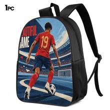 Poster Style #19 Player Print 3 Pieces Set Large Capacity Backpack + Crossbody Bag + Pencil Case, Adjustable Breathable Shoulder Straps, Classic Sports Style Fan Game Day Commute Storage Set - Printed Bag - View 13