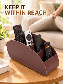 Modern Striped Remote Control Organizer Box - Remote Control Holder, Decorative Storage Item; Featuring Vertical Stripe Design, Easy Access; Suitable For Storing TV, Air Conditioner And Other Household Remote Controls; Combines Home Decor And Storage Function; Ideal For Dorm Storage, Desk Organization; Also Suitable For Halloween, Christmas And Wedding Occasions - View 2