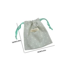 Macaron Color Wave Dot Drawstring Storage Bag Travel Portable Band Mouth Small Cloth Bag Cosmetic Storage Cloth Bag Lipstick Headset Perfume Storage Bag - Multicolor - View 11